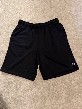 Champion Black Men's fleece Athletic Shorts